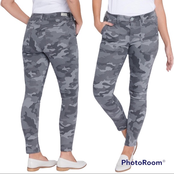 Seven7 Utility Ankle Skinny Jean - Concrete Camo - Picture 2 of 4